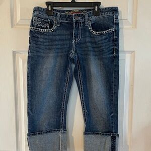 Maurices Size 5/6 Regular Dark Blue Capri